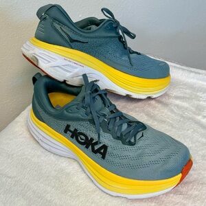 Hoka Men's Sneakers in Gray and Yellow
